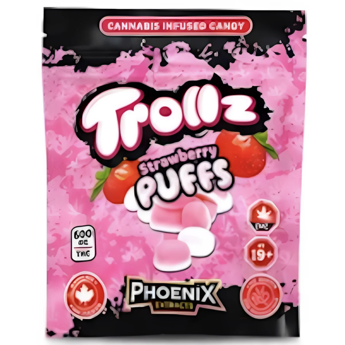 Trollz THC Candies 600MG - Strawberry Puffs