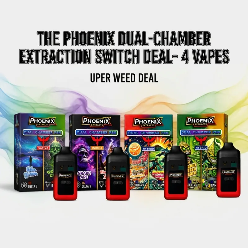 The Phoenix Dual-Chamber Extraction Switch Deal – Four 2g Dual-Chamber Vapes