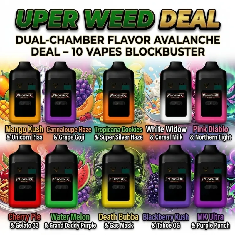 Dual-Chamber Flavor Avalanche Deal – 10 Vapes Blockbuster (2g Each)