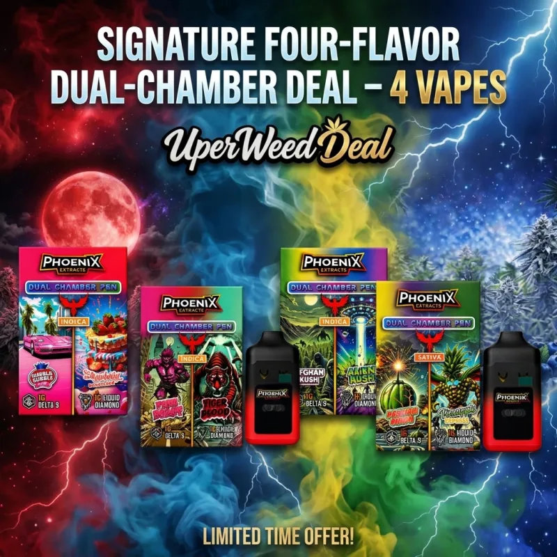 Signature Four-Flavor Dual-Chamber Deal – 4 Vapes (2g Each)