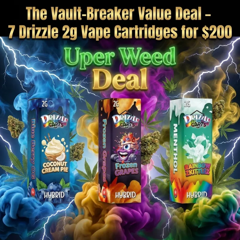 The Vault-Breaker Value Deal – 7 Drizzle 2g Vape Cartridges for $200 product image 2