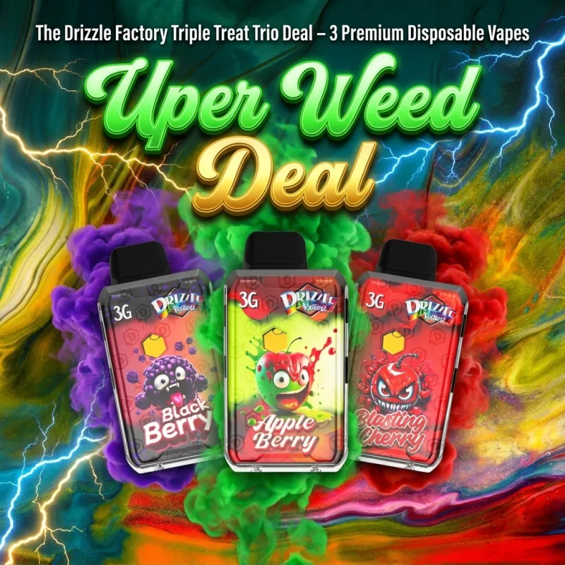 The Drizzle Factory Triple Treat Trio Deal – 3 Premium 3g Disposable Vapes product image 3