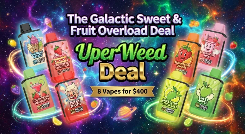 The Galactic Sweet & Fruit Overload Deal – 8 x 3g Vapes for $400