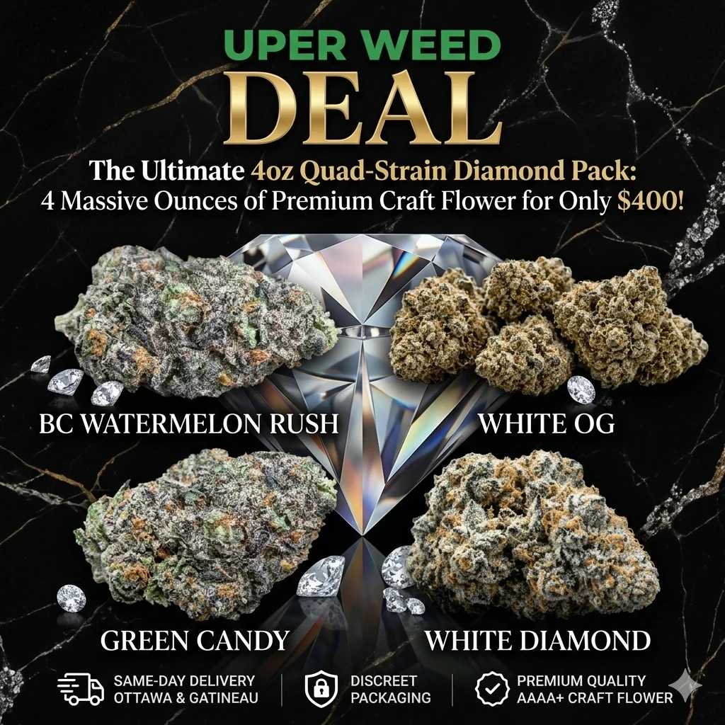 The Ultimate 4oz Quad-Strain Diamond Pack: 4 Massive Ounces of Premium Craft Flower for Only $400! product image 5