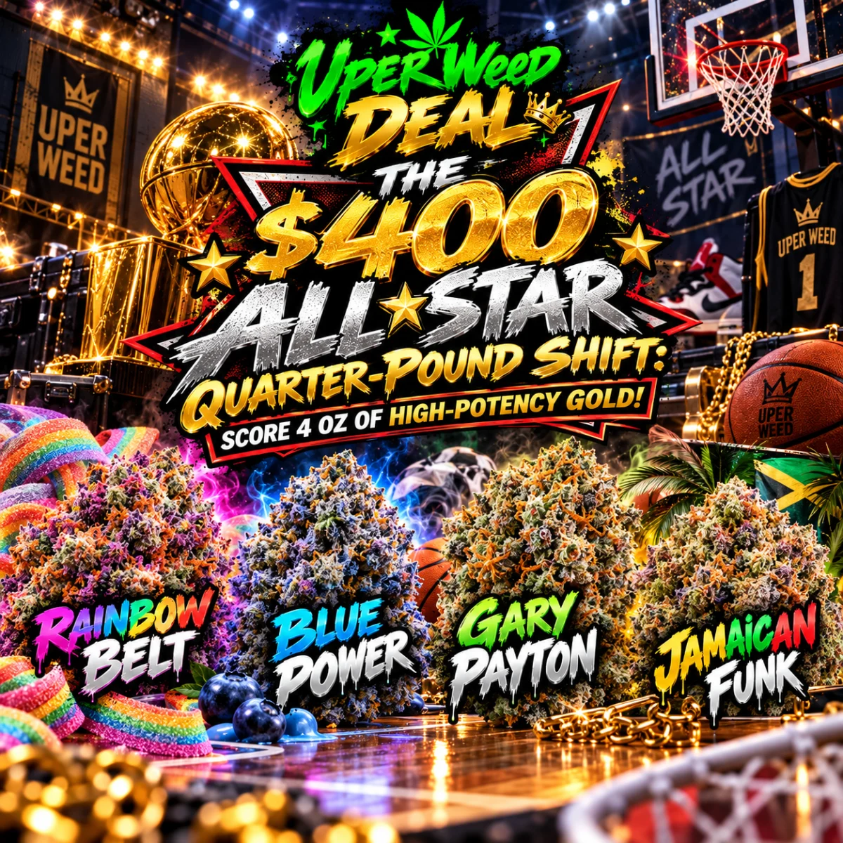 THE $400 ALL-STAR QUARTER-POUND SHIFT: SCORE 4 OZ OF HIGH-POTENCY GOLD!