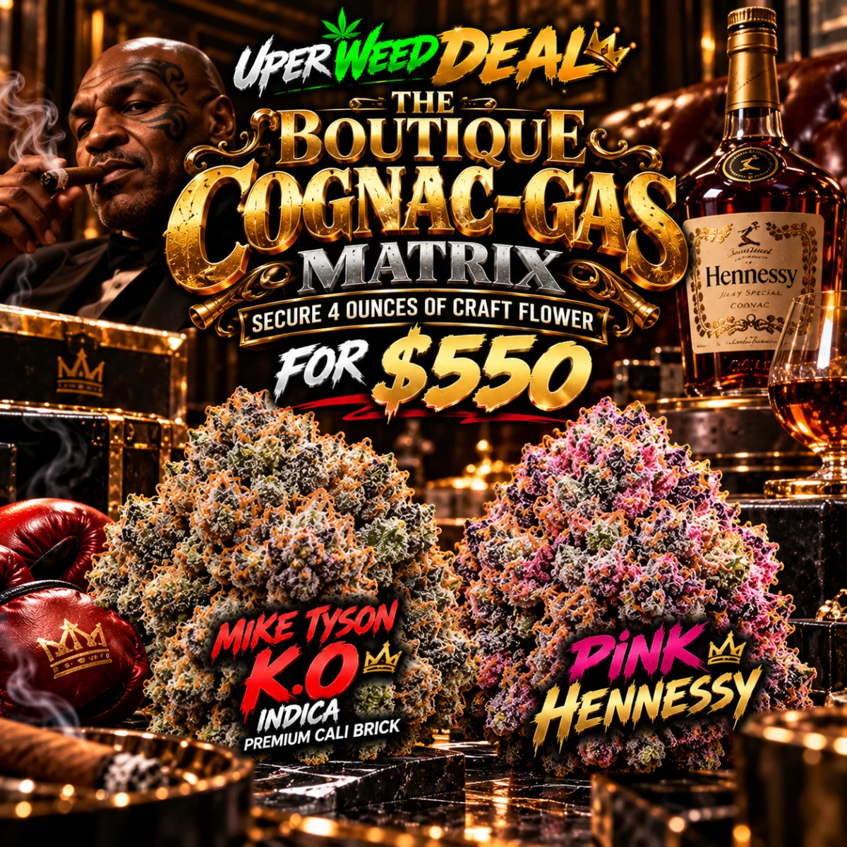 THE BOUTIQUE COGNAC-GAS MATRIX — SECURE 4 OUNCES OF CRAFT FLOWER FOR $550